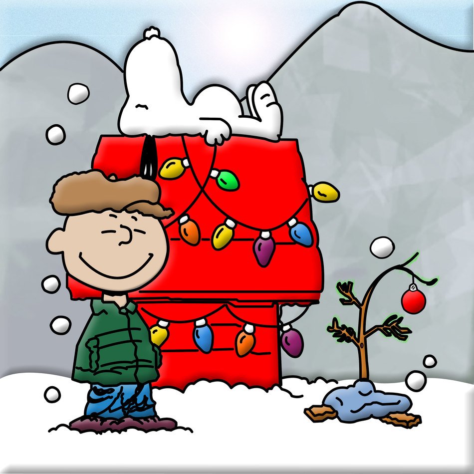 Charlie Brown post card drawing