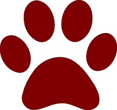 Red Paw Print Clip Art N2