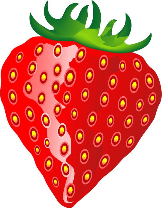 picture of red strawberries on a white background