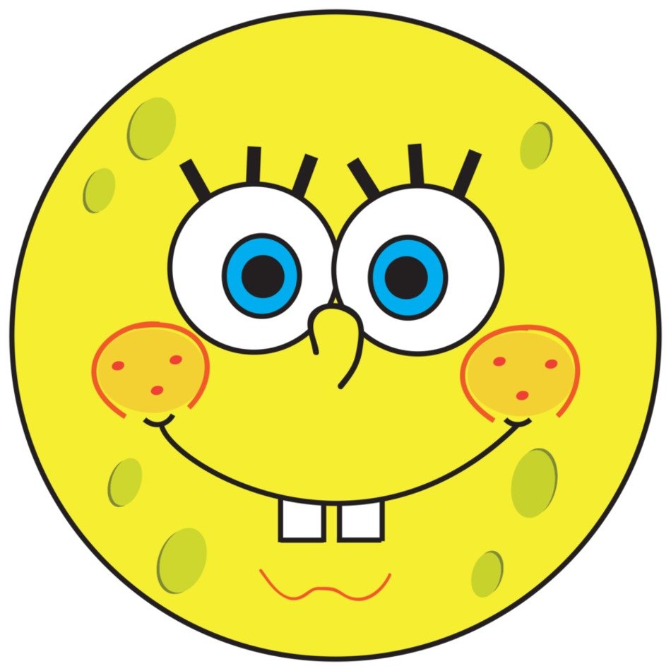 Drawn SpongeBob round face free image download