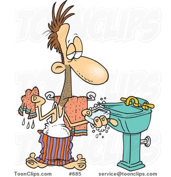 Cartoon Hand Washing Clip Art N4