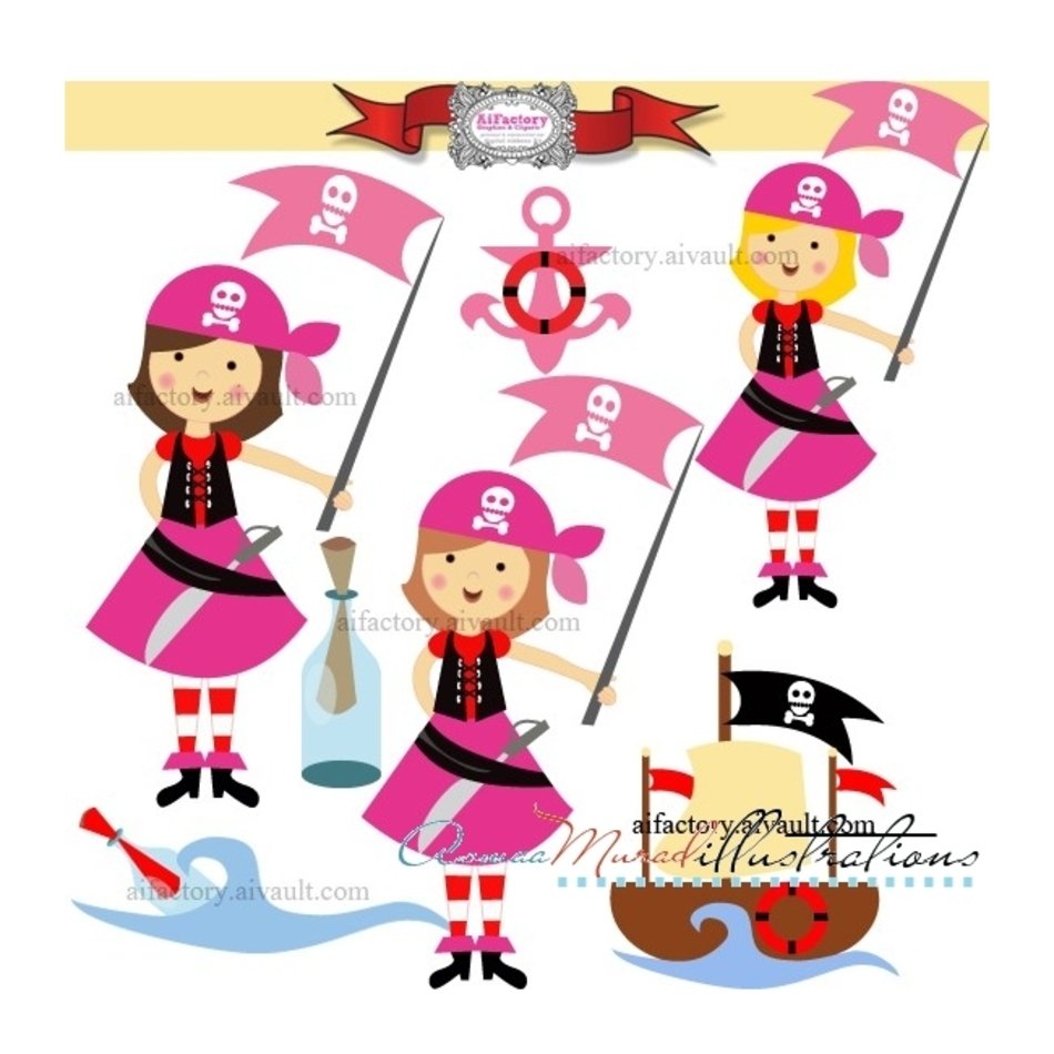 Lady Pirate Clip Art