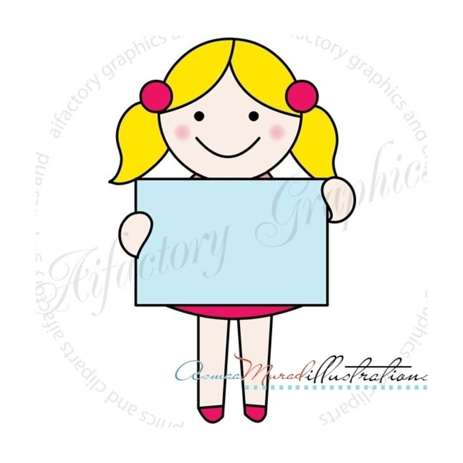 Cute Girl Clip Art N3