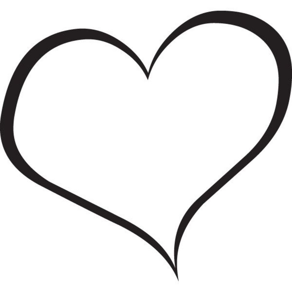 Black And White Heart Clip Art N2