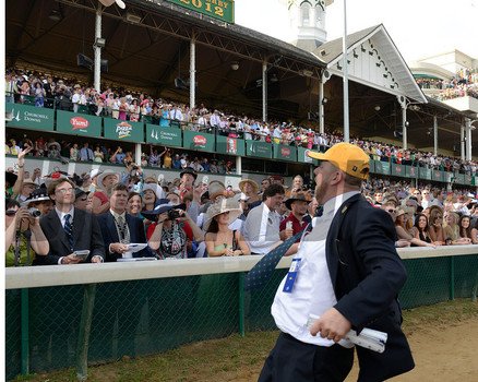 Caption Trainer Doug ONeill Whoops It Up After Winning The Derby I