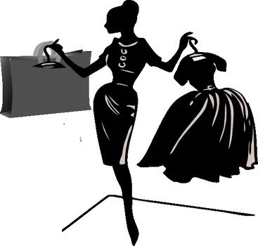 Women Shopping Clip Art N3