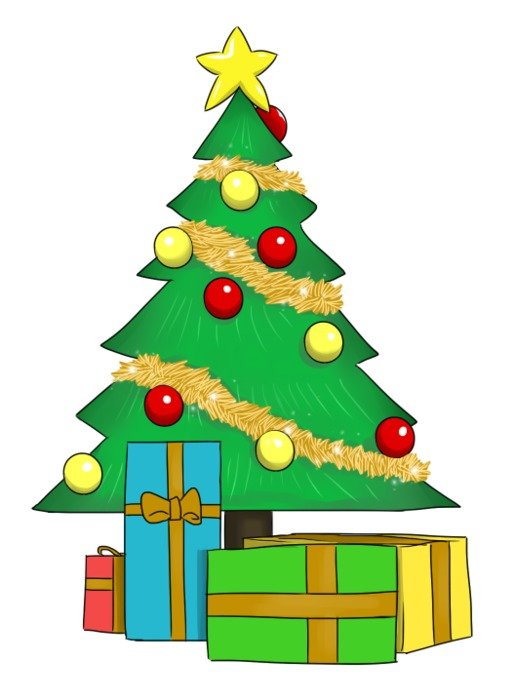 Christmas Tree With Presents Clip Art N2