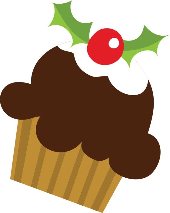 cupcake with holy at top, drawing