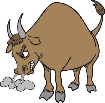 Cartoon Bulls Clip Art N4