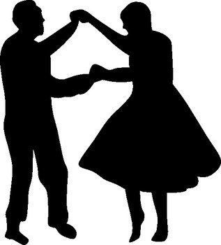 Dancing Couple Silhouette Clip Art N3