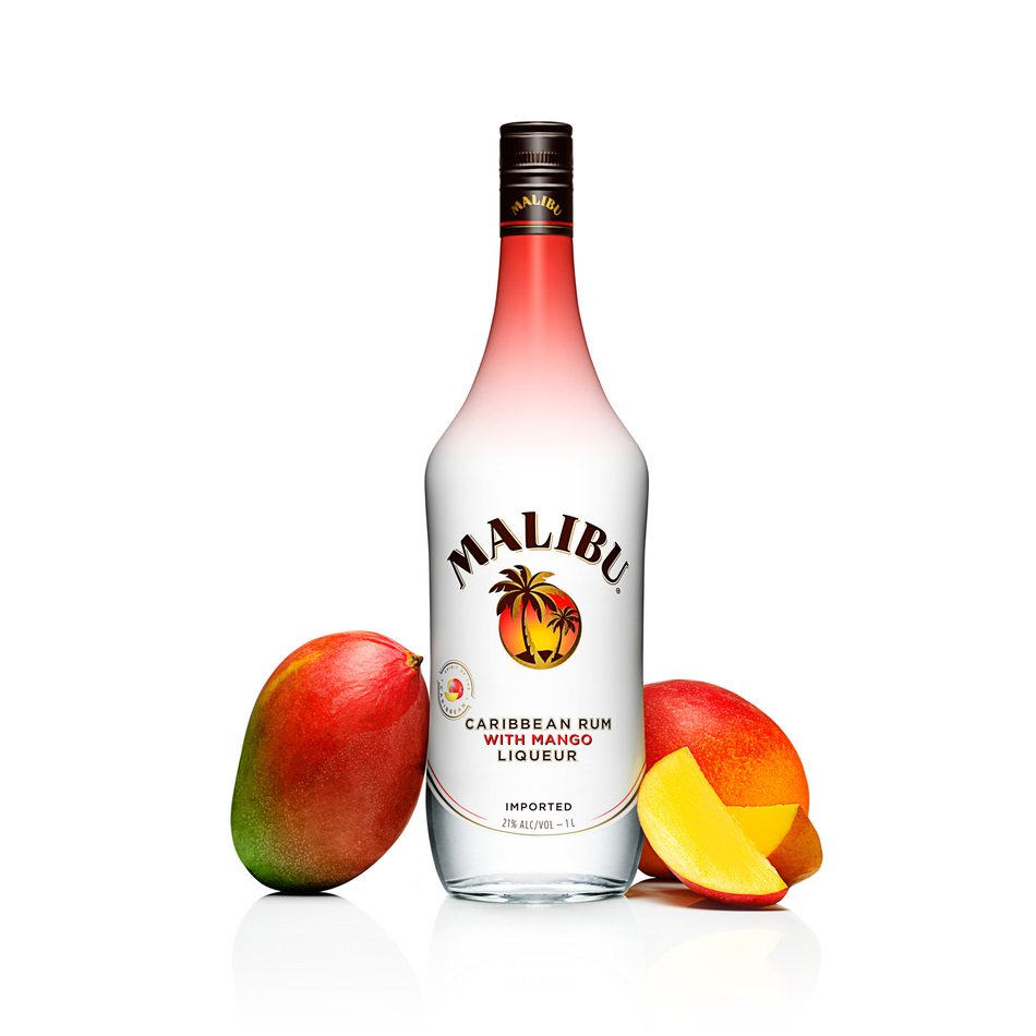Malibu rum as a graphic illustration