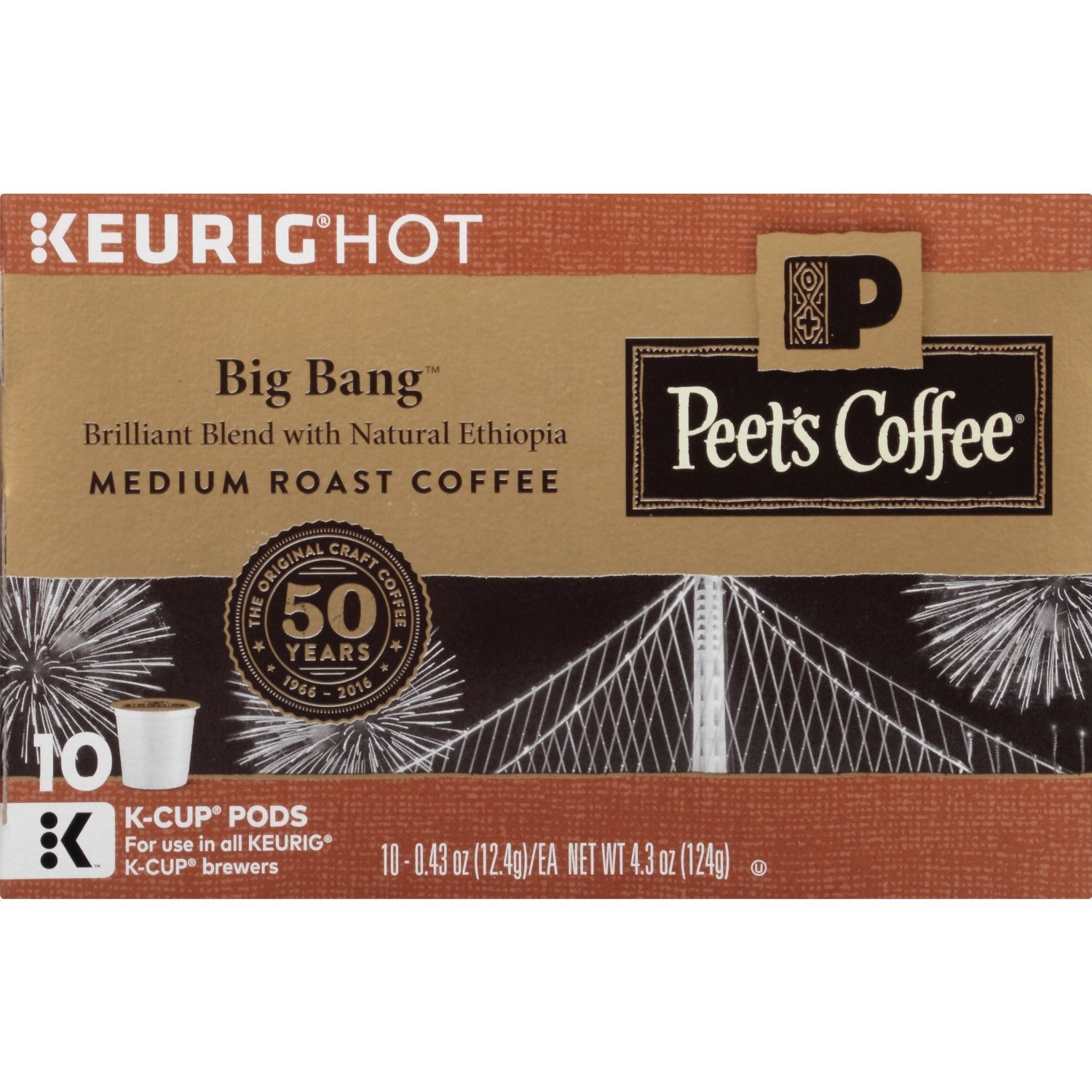Peet's Coffee KCup Packs Big Bang Medium Roast Coffee 10 Count (Pack