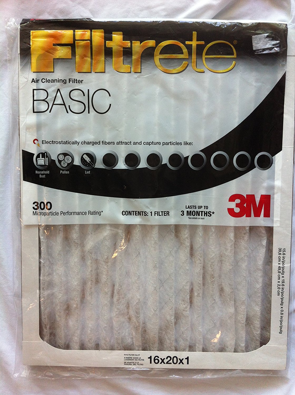 Filtrete Air Cleaning Filter 300 16x20x1 free image download