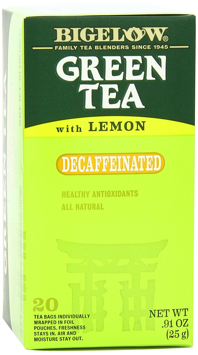 Bigelow Decaffeinated Green Tea With Lemon, 20-Count Boxes (Pack Of 6 ...