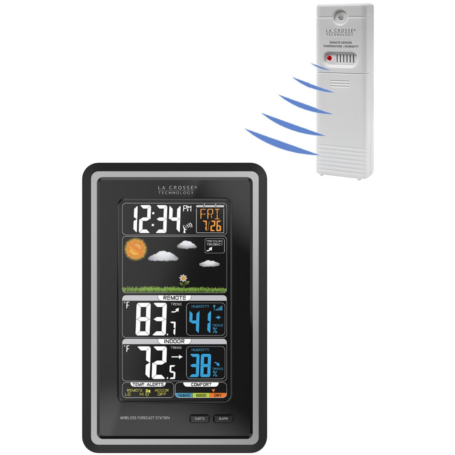 La Crosse Technology 308-1425C Wireless Vertical Color Forecast Station ...