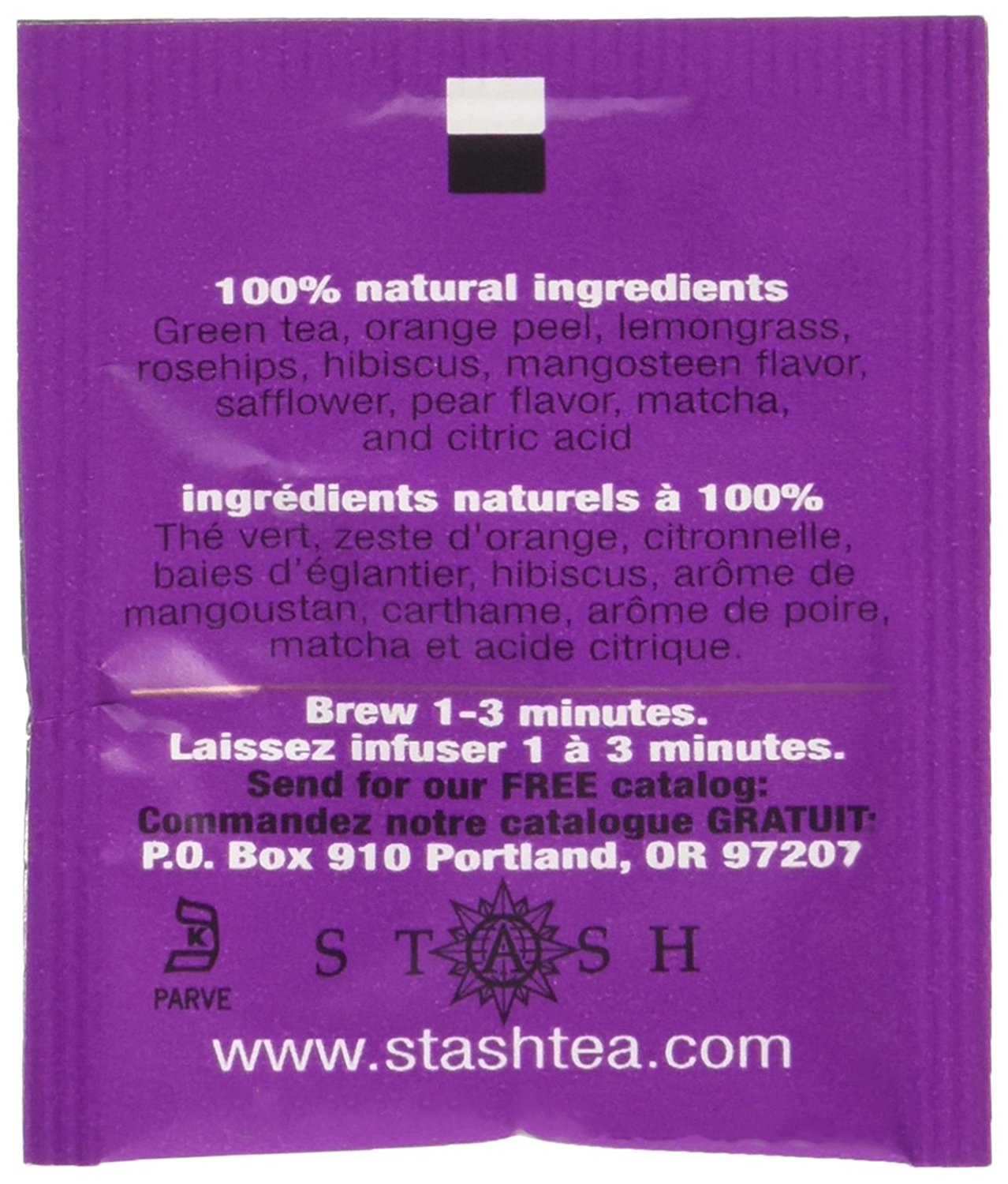 Stash Tea Premium Green Tea, 100 Count Box of Tea Bags in Foil N121