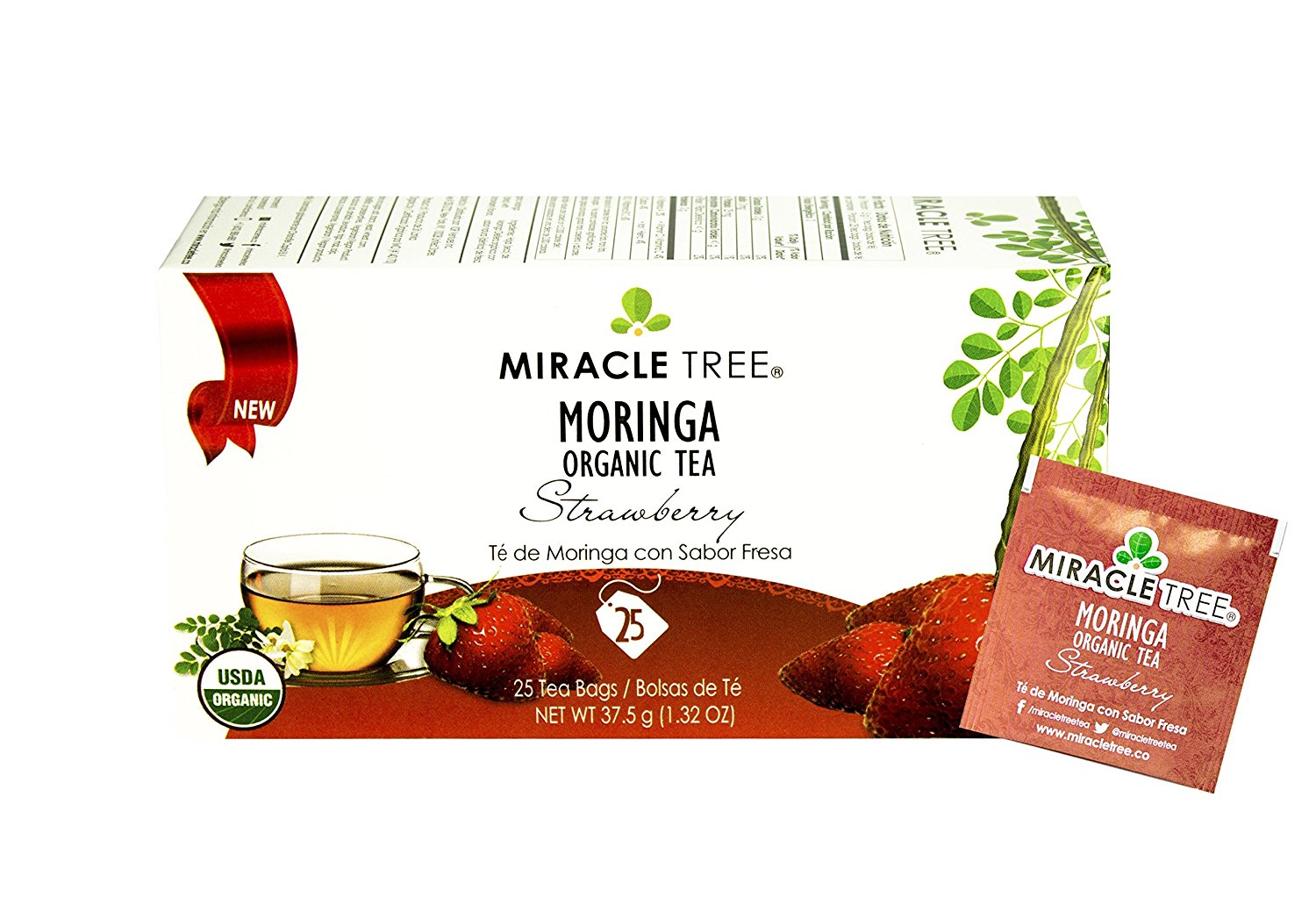 Miracle Tree - Organic Moringa Superfood Tea, 25 Individually Sealed ...