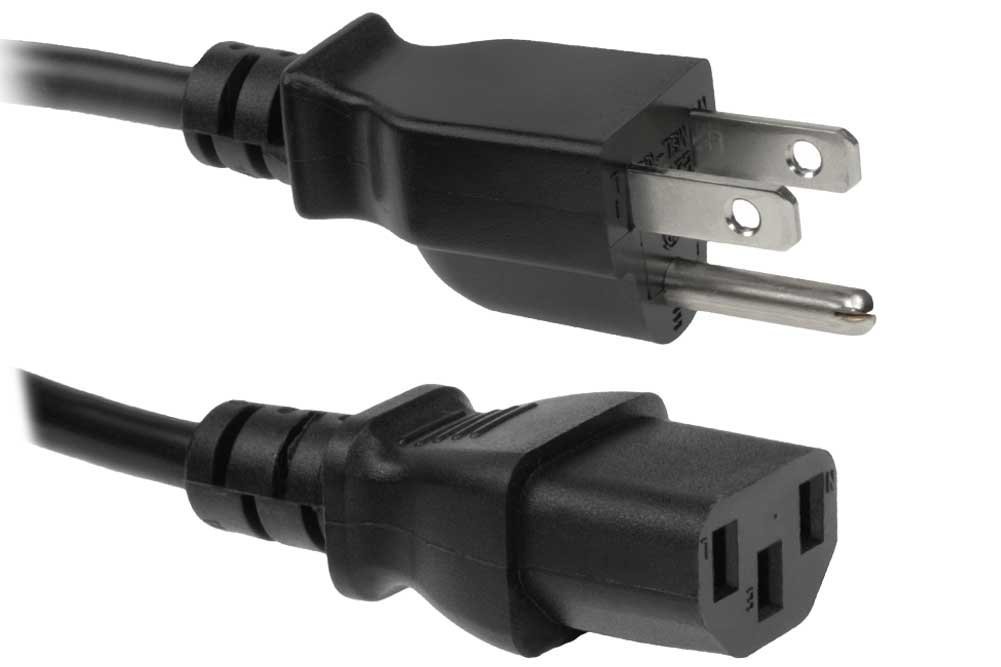 SF Cable, 15ft 16 AWG Universal Power Cord - IEC320 C13 to NEMA 5-15P ...