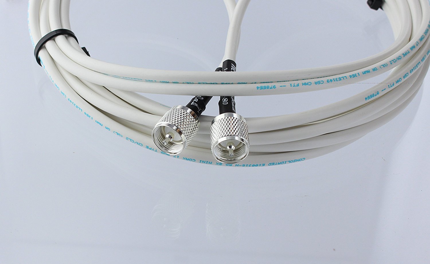 Mpd Digital Rg8x W Pl259 65ft Vhf Antenna Cable Rf Cb And Ais Mini 8 Coaxial Jumper Silver Teflon 0081