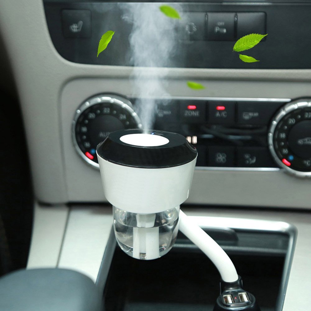 WEKSI Car Ultrasonic Air Humidifier Car Aromatherapy Essential oil