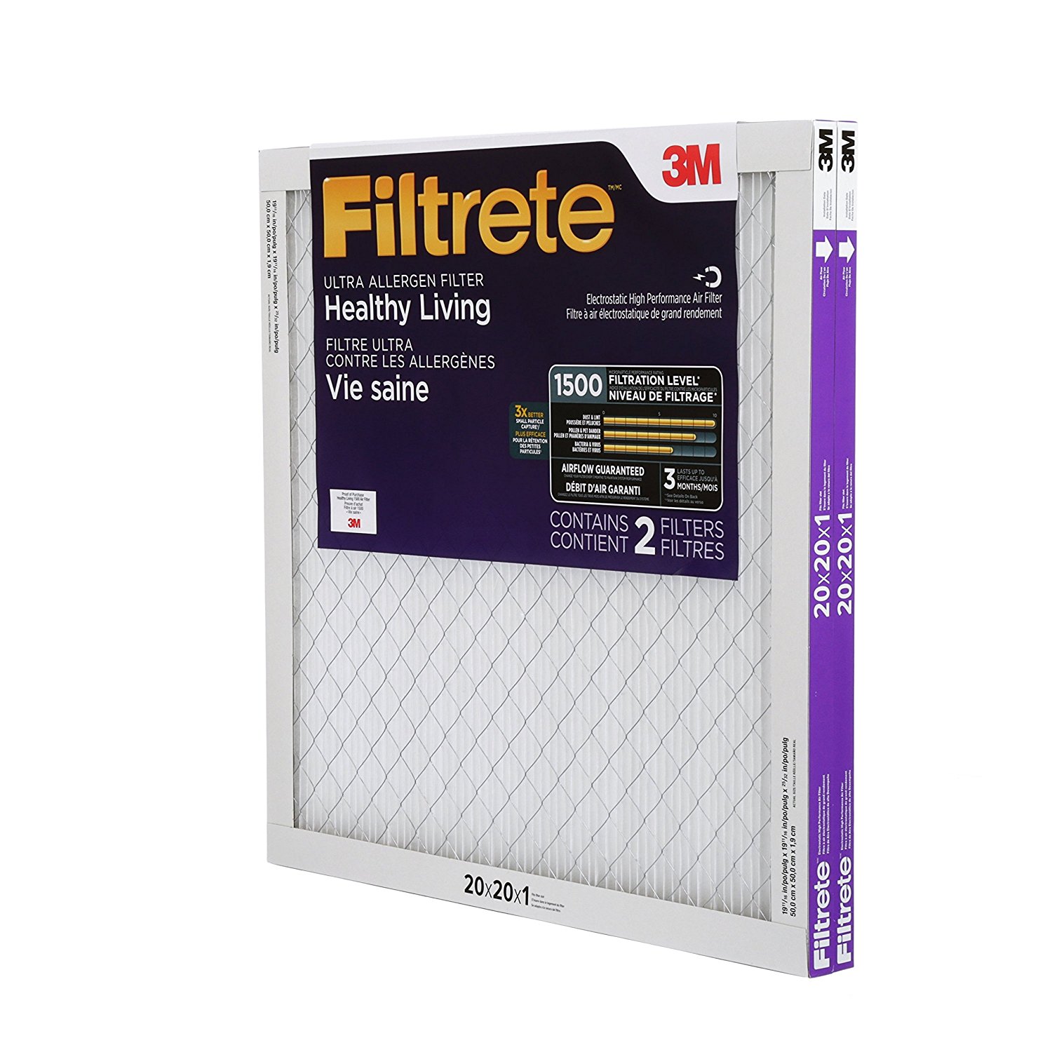 Filtrete Healthy Living Ultra Allergen Reduction Filter, MPR 1500, 14 x ...