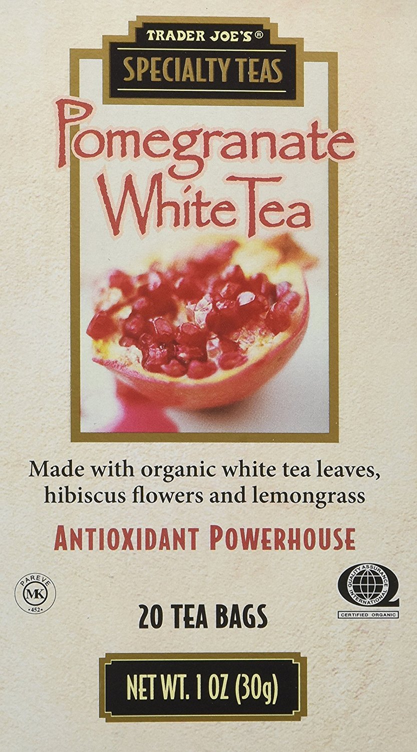 Trader Joe's Pomegranate White Tea, 20 Tea Bags (Pack of 4) N3 free