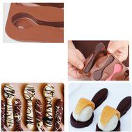 Dalakin 6-Spoon Shape Cake Mold Silicone Chocolate Decorating Baking Mould N5
