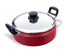 Nirali Cherry Nonstick Casserole 2.6mm, Red (64 oz)