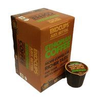 EKOCUPS Artisa Organic Ethiopian Coffee, Medium Roast, in Recyclable Single Serve Cups for Keurig K-cup Brewers...