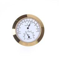 Guitar Violin Thermo Hygrometer Moisture Meter Humidity Thermometer Case Golden