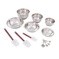 FortheChef&#039;s 10 Piece Mixing Bowl, Measuring Spoons, and Silicone Spatula Set