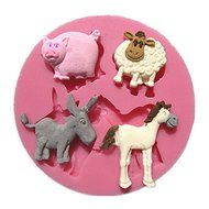 &quot;dipshop Mammals Animals Silicone Fondant Mold Chocolate Polymer Clay Mould&quot; shopping N6