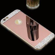 iPhone 7 Plus Glass Mirror Silver Case-Auroralove Luxury Bling Diamond Makeup Case Soft Slim Glass Mirror Case... N20