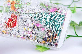 Galaxy Note 5 Case,Galaxy Note 5 Liquid Cover,PHEZEN Christmas Tree Santa Claus Design Cool Quicksand Moving Stars... N9