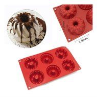 6-Cavity Silicone Mini Bundt Mold Baking Pan Kouglof Savarin Bakeware Soap Mold Top Selling Item