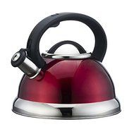 3-Quart Stainless Steel Whistling Tea Kettle, Red N3