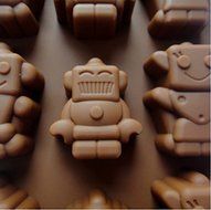 New Silicone Cake Mold Robot Shape Ice Chocolate Decoration Kitchen Bakeware Cooking Tools Sweet Food Modelling... N2