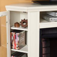 Electric Portable Fireplace Heaters and Entertainment Centers Premier Bedroom, Living Room Decor Storage All-In-One... N5