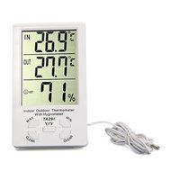 SODIAL(R)Clock LCD Digital Hygrometer Humidity Thermometer Temperature Meter Gauge N2