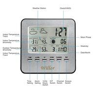 Wireless Weather Station, Willor Digital Indoor Thermometer Hygrometer with Temperature Humidity Weather Forecast... N14