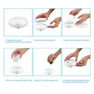 Finether Essential Oil Aroma Diffuser Ultrasonic Humidifier Air Mist Aromatherapy Purifier Clear GX-03K N2