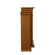 Electric Fireplace with Bookcases and storage Heater Glaxed Pine Finish N2