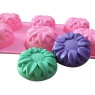 Allforhome (TM) 6 SunFlowers Silicone Soap Mold Cake Baking Mold Cake Pan Cupcake Muffin Cups Handmade Soap making... N2