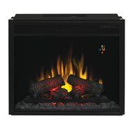 Fixed Front 23 in. Fireplace Insert w Backlit Display &amp; Remote