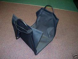 Pleasant Hearth Black Finish Fireplace Log Holder with Canvas Carrier 609
