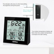 Oria Weather Station, Indoor Outdoor Temperature Humidity Monitor Thermometer Wireless Weather Channel Forecaster... N2