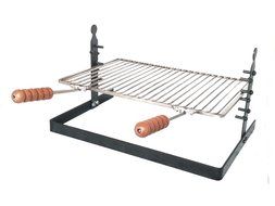 SpitJack Adjustable Fireplace &amp; Camping Grill - Stainless