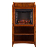 Southern Enterprises Mackay Fireplace Tower, Mission Oak N2