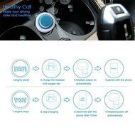 ATD Intelligent Double USB Charging Car Bluetooth Headset With Oxygen Bar Air Purification Humidifier(Blue Edge) N3