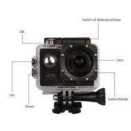 FWN 4K HD Action Camera Wifi 2.0 inch Waterproof Sports Video Camera Camcorder with accessories kit(BLACK) N2